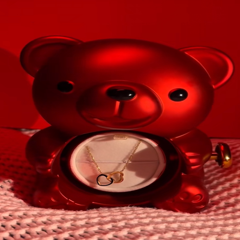 Eternal Rose Bear With Necklace