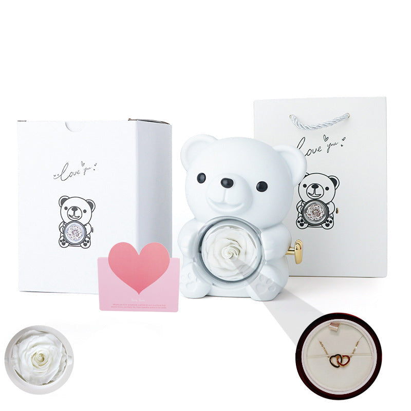 Eternal Rose Bear With Necklace